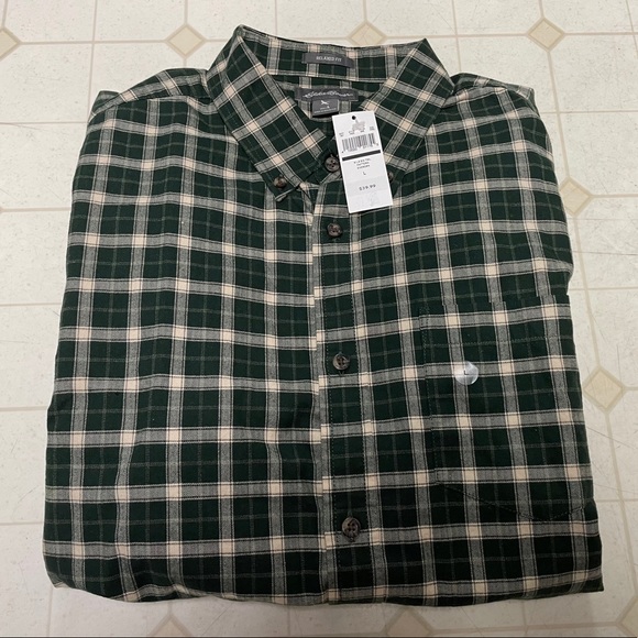 Eddie Bauer Evergreen Plaid Shirt - Size Large - Picture 7 of 8